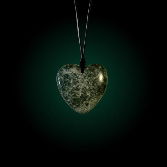 Heart - Medium - Auhunga Pounamu - RIVERSTONE CARVING