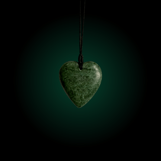 Heart - Medium - Auhunga Pounamu - RIVERSTONE CARVING
